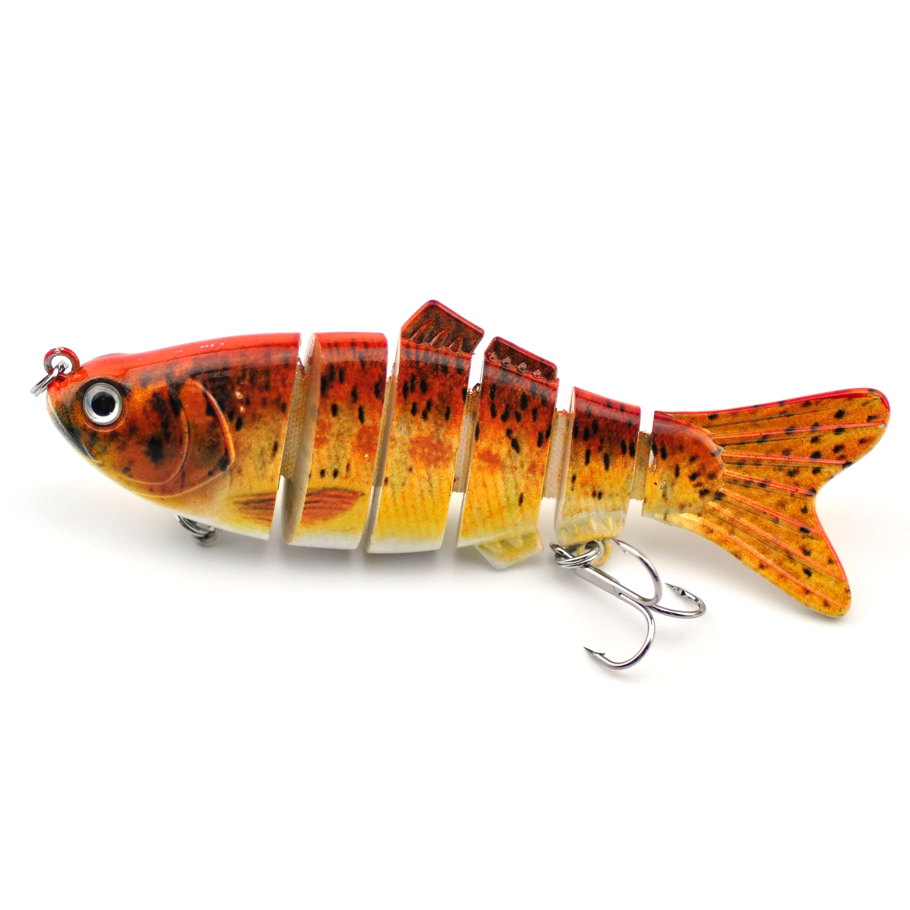 

New Design 6 Segments Jointed Swimbait with Treble Hooks 18g/10cm Hard Fishing Lure 3D Printing Lifelike Artificial Lure