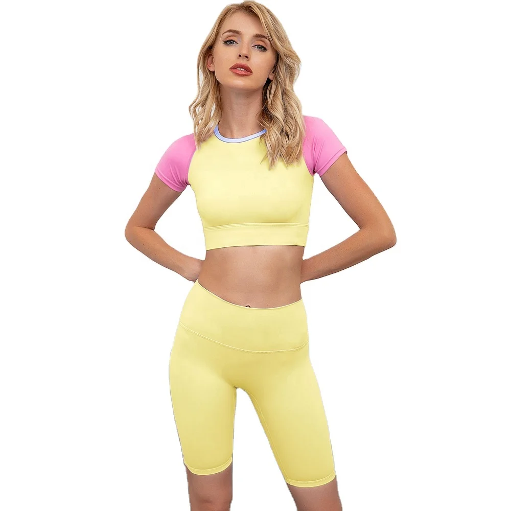 Contrasting color leggings stitching fashion young bra set gym custom fitness training yoga clothes women, Picture color/custom color
Contrasting color leggings stitching fashion young bra set gym custom fitness training yoga clothes women, Picture color/custom color