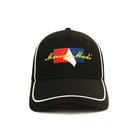 BSCI OEM hot sale metal buckle embroidery logo curve brim custom twill cotton black 5 panel baseball caps manufacturers