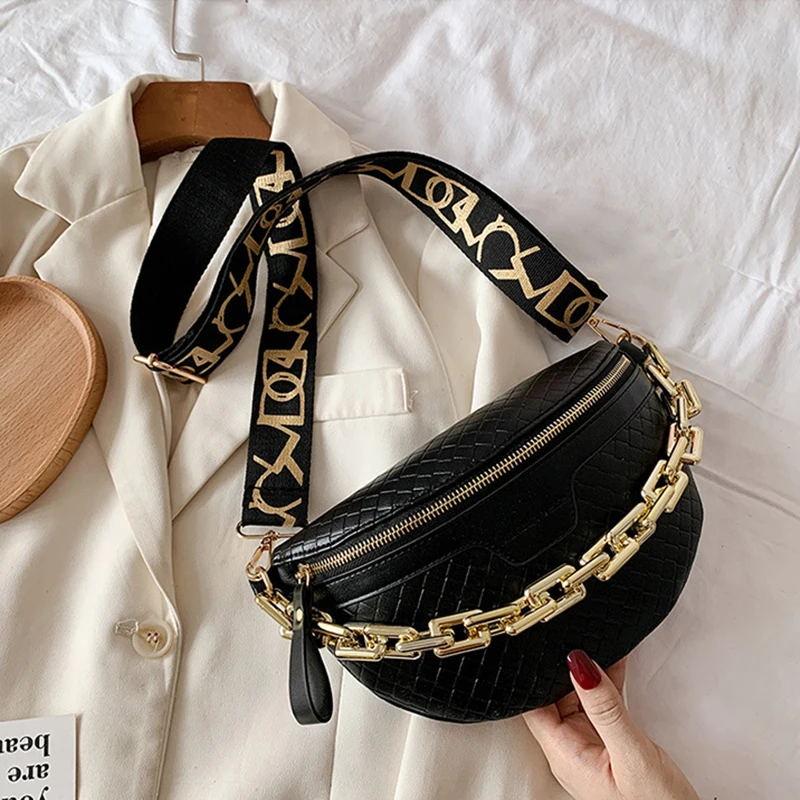 Luxury Women's Fanny Pack High Quality Waist Bag Thick Chain Shoulder Crossbody Chest Bag Female Belt Bag Designer Brand Handbag
Luxury Women's Fanny Pack High Quality Waist Bag Thick Chain Shoulder Crossbody Chest Bag Female Belt Bag Designer Brand Handbag