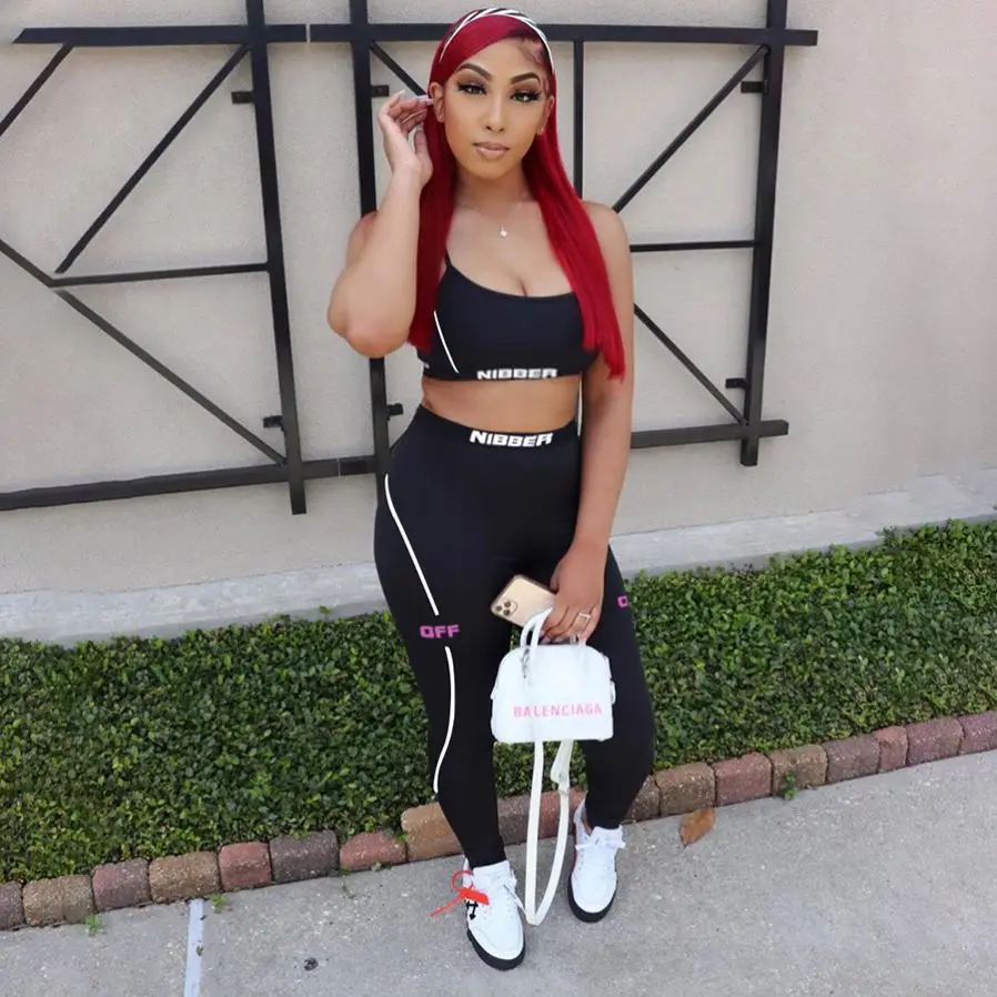 Kliou S1737597 2021 New Arrivals Letter Printed Skinny Womens 2 Piece Outfit Two Piece Sets Women Clothing Set
Kliou S1737597 2021 New Arrivals Letter Printed Skinny Womens 2 Piece Outfit Two Piece Sets Women Clothing Set