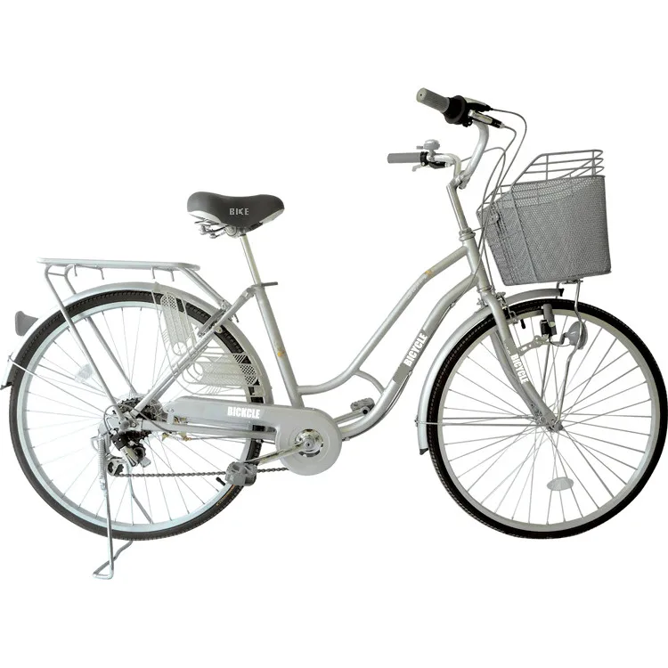 Jack Popular design 26" ladies city bike / Colorful tires city bike with carrier / china city bicycle factory