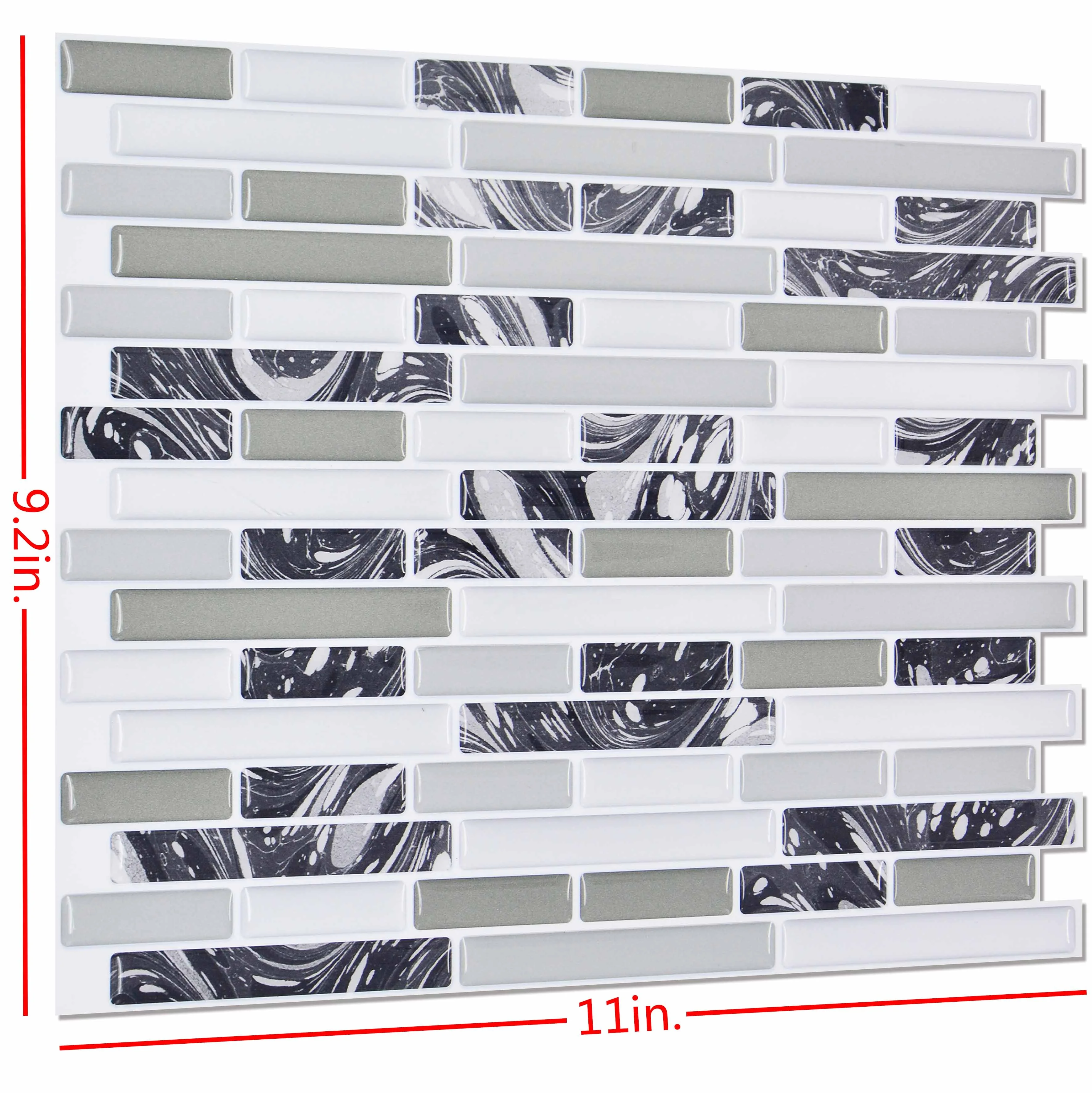 RV Decoration Peel and Stick Vinyl Wall Tiles Stickers for  Kitchen Bathroom Apartment Interior