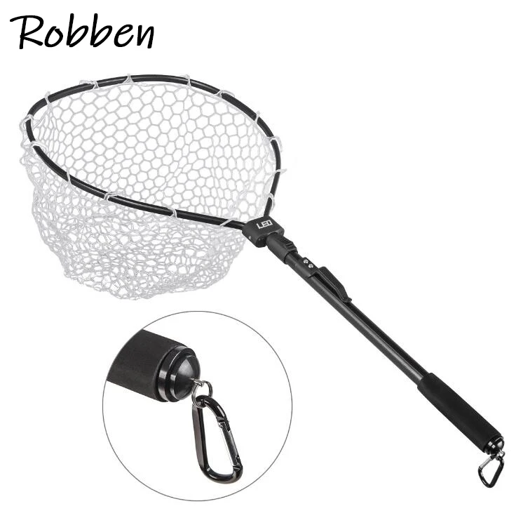 Robben New Black Aluminum Alloy Fast Folding Hand Net 85cm High Quality Rubber Net Shrink Fly Fishing Net Fishing Equipment, White
Robben New Black Aluminum Alloy Fast Folding Hand Net 85cm High Quality Rubber Net Shrink Fly Fishing Net Fishing Equipment, White