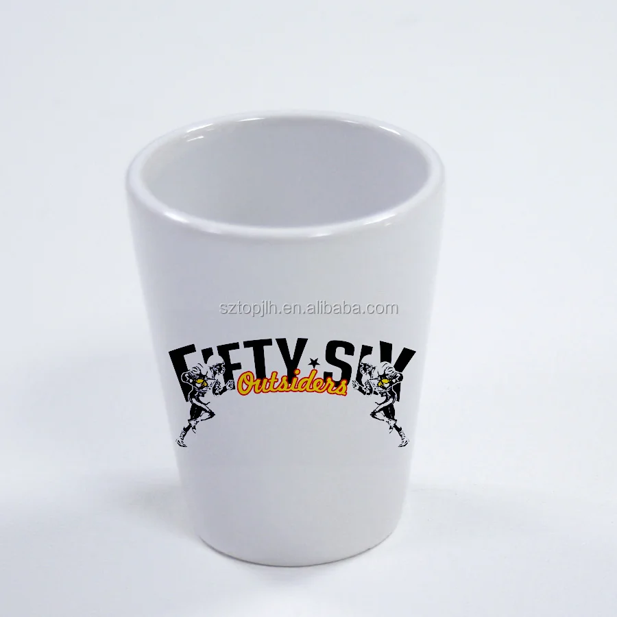 high quality ceramic plain white blank 1.5oz mini