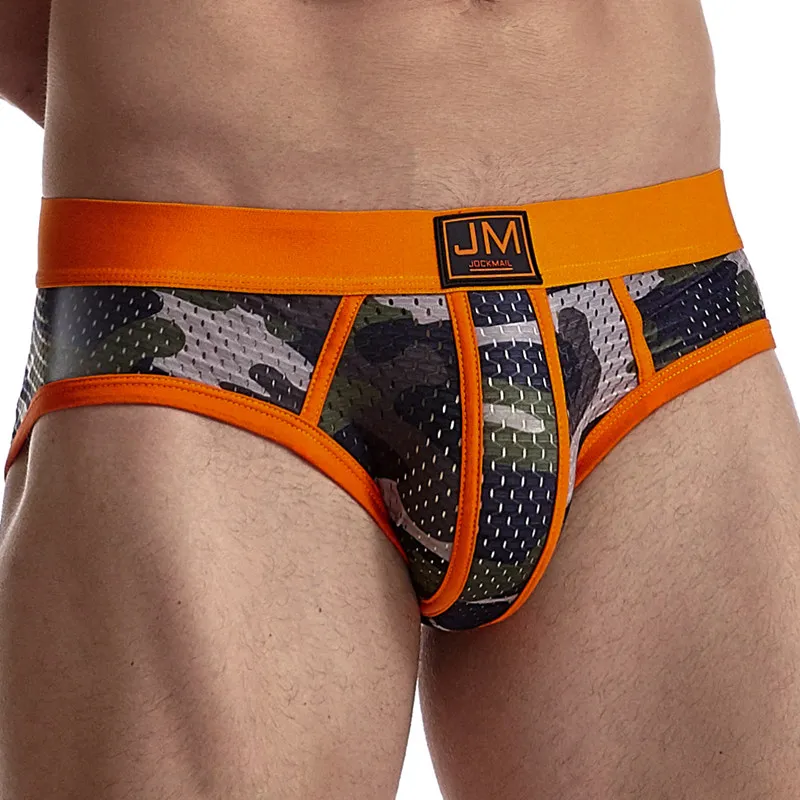 JOCKMAIL Camouflage men's underwear Transparent Mesh Sexy briefs Black and white Low waist boxer, 6 colors
JOCKMAIL Camouflage men's underwear Transparent Mesh Sexy briefs Black and white Low waist boxer, 6 colors