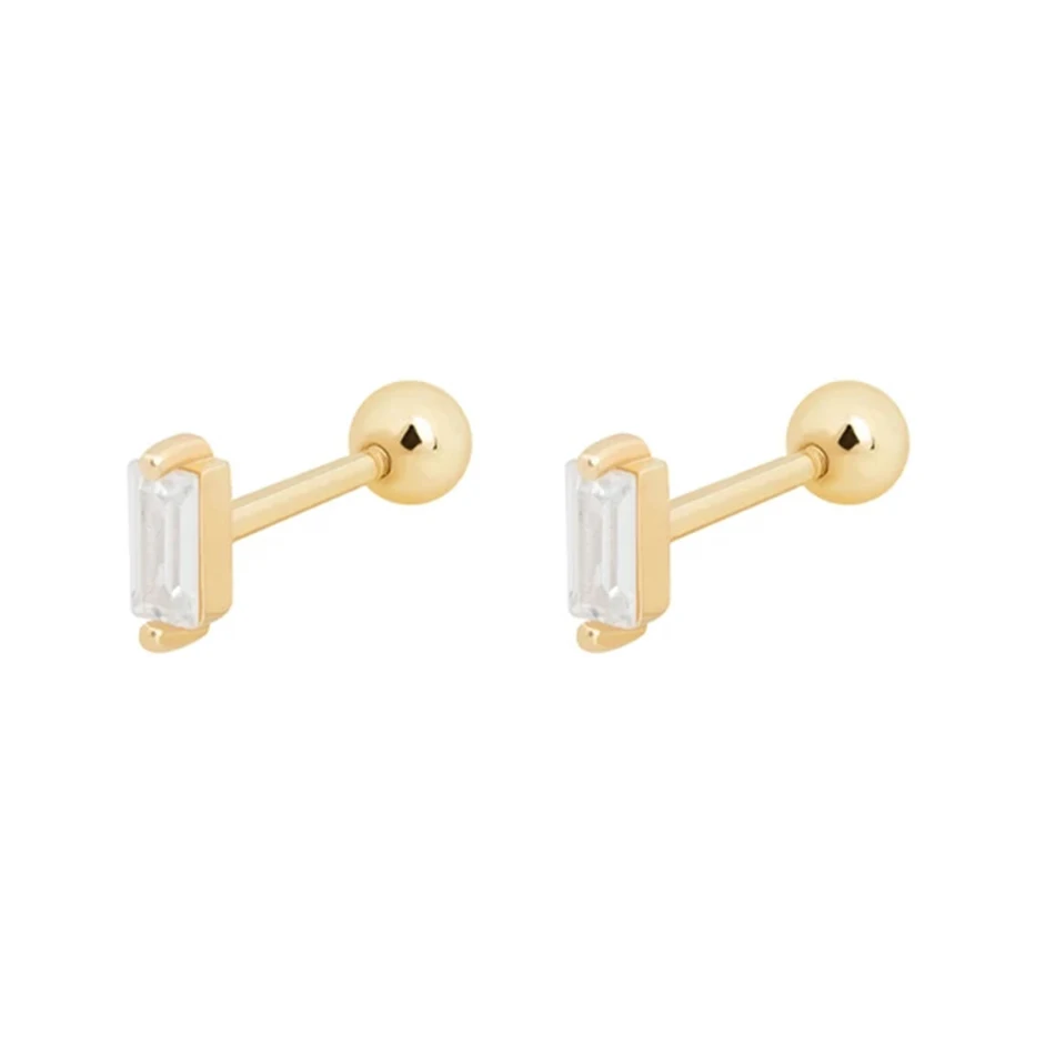 Silver Earrings Jewelry 925 Sterling Silver Baguette Barbell Stud Earring With Cubic Zirconia
Silver Earrings Jewelry 925 Sterling Silver Baguette Barbell Stud Earring With Cubic Zirconia