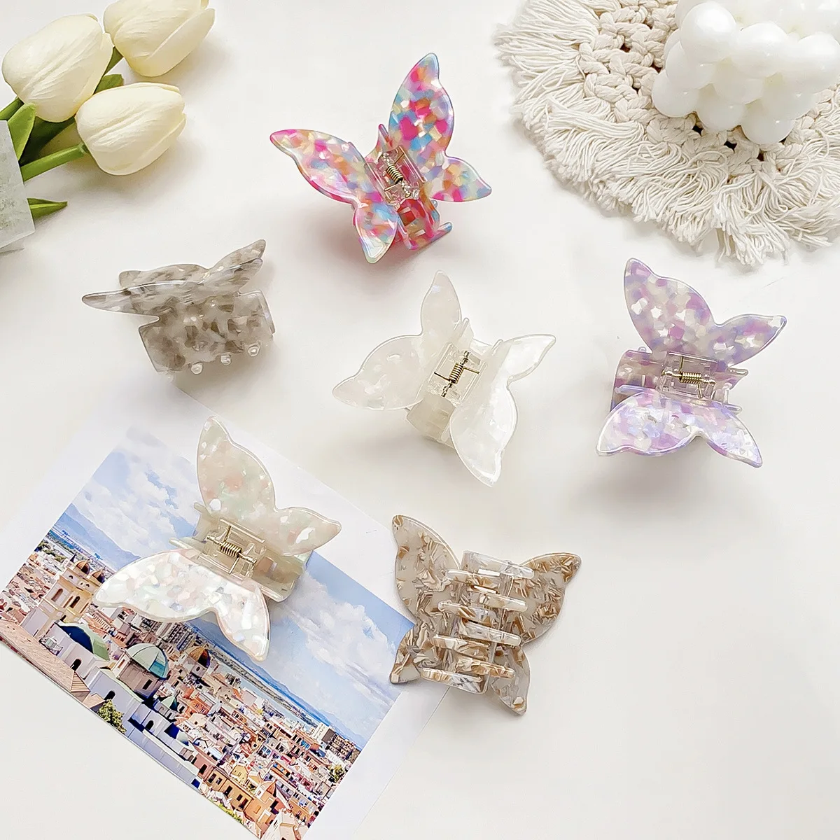 Korean New Style Butterfly Hair Claw Clips 6.5cm Colorful Cellulose Acetate Sweet Hair Claw Accessories For Girls
Korean New Style Butterfly Hair Claw Clips 6.5cm Colorful Cellulose Acetate Sweet Hair Claw Accessories For Girls