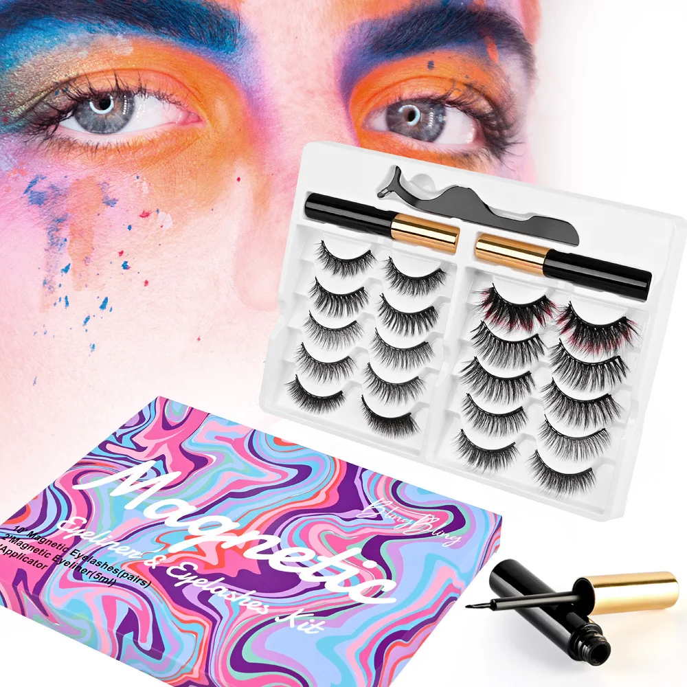 Queena 10 pairs of magnetite false eyelashes set single ten magnetic false eyelashes liquid magnetic eyelashes set cross border 
Queena 10 pairs of magnetite false eyelashes set single ten magnetic false eyelashes liquid magnetic eyelashes set cross border