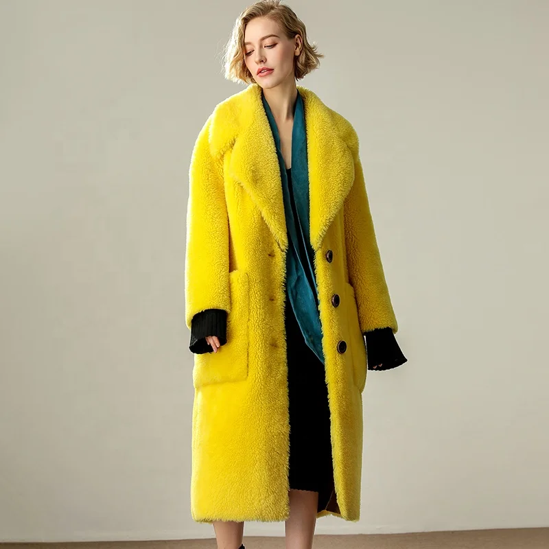 

New Women lambs Wool Coat winter Shearling Teddy Furry cashmere fur long Coat jacket outwear Winter Clothing, Picture