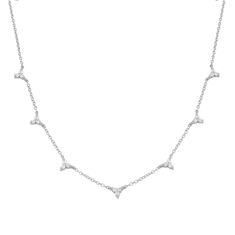 S925 Sterling Silver INS style Mini Three-diamond Stacking Style Chain Silver Female Necklace
S925 Sterling Silver INS style Mini Three-diamond Stacking Style Chain Silver Female Necklace