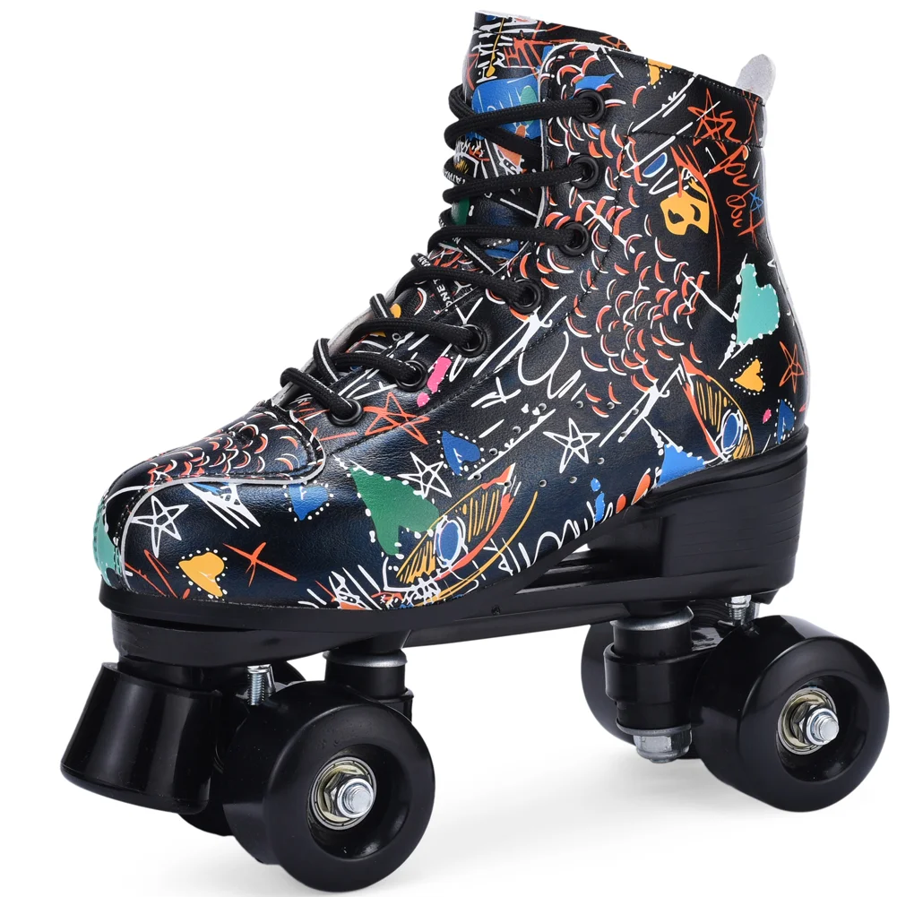 Custom Unisex PU Leather Skating Shoes Training Roller Skate Roller Shoes For Men Women
Custom Unisex PU Leather Skating Shoes Training Roller Skate Roller Shoes For Men Women