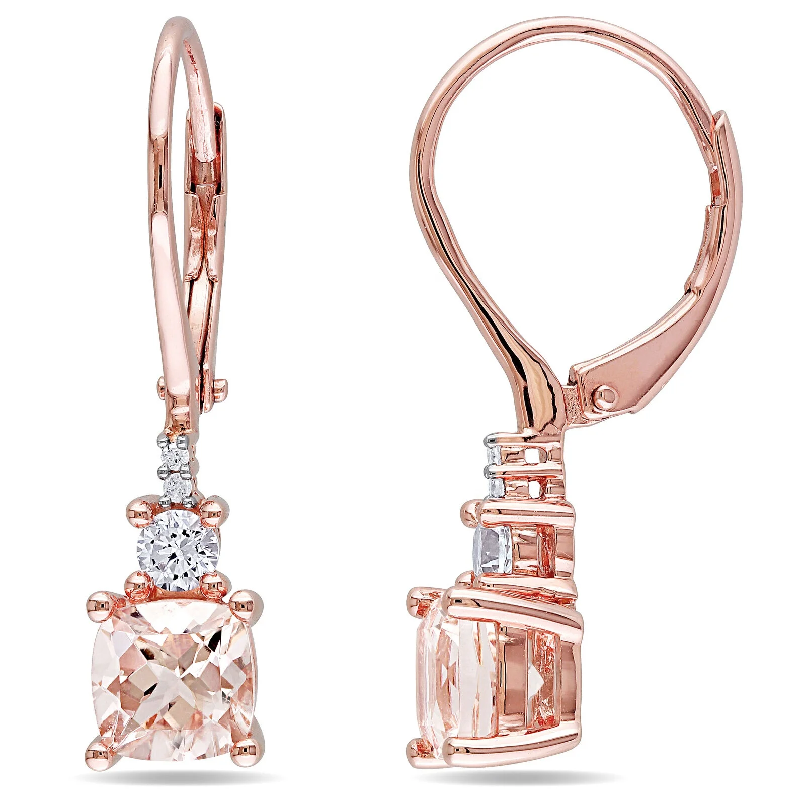 Fashion Jewelry Two Tone Plated 925 Silver Morganite Diamond Lever Back Earrings
Fashion Jewelry Two Tone Plated 925 Silver Morganite Diamond Lever Back Earrings