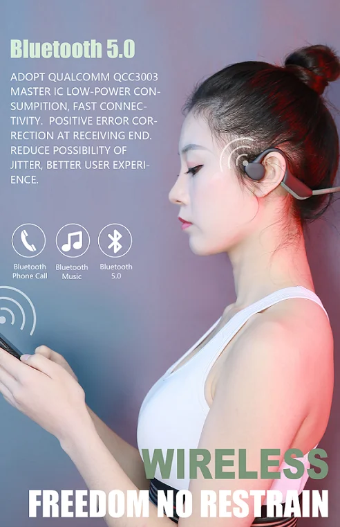 Shenzhen Factory BT 5.0 S.Wear J20 Wireless Headphones Bone Conduction Earphone - ANKUX.COM