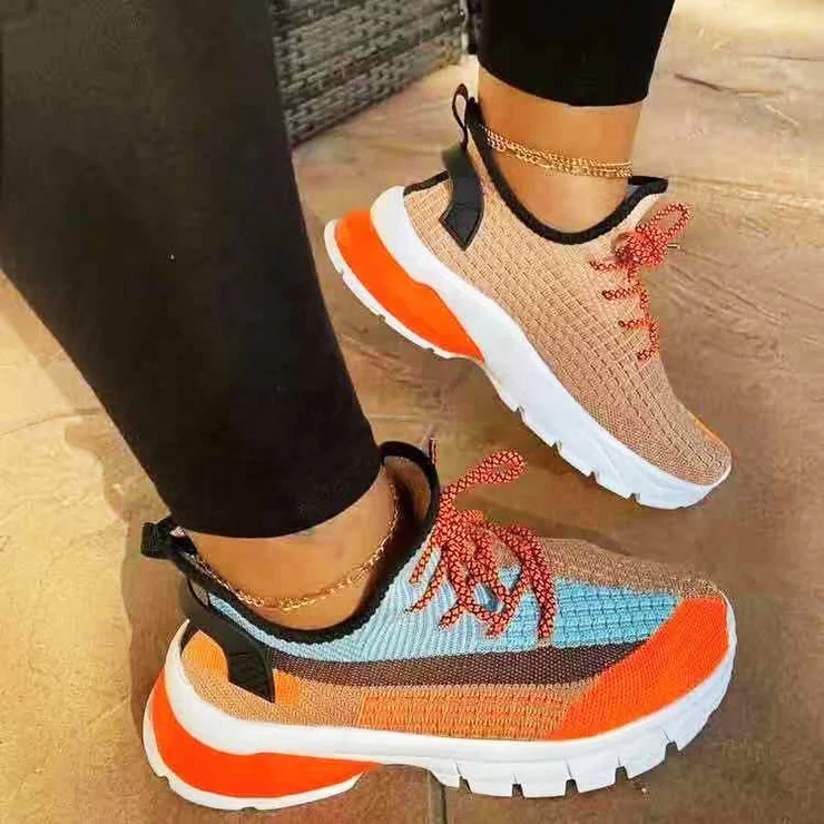 Hot Selling Fashion Women Sneakers Purple Orange Mesh Patchwork Breathable Girls Shoes Chunky Sole Top Brand Ladies Sports Shoes
Hot Selling Fashion Women Sneakers Purple Orange Mesh Patchwork Breathable Girls Shoes Chunky Sole Top Brand Ladies Sports Shoes