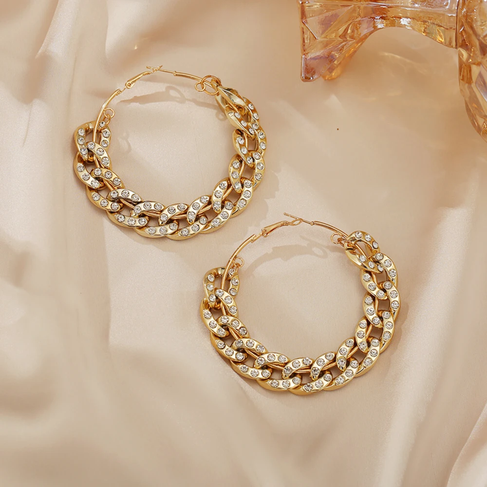 516970101 Fashion Jewelry Wholesale Latest Custom Alloy Crystal Diamond Hoop Earrings For Women
516970101 Fashion Jewelry Wholesale Latest Custom Alloy Crystal Diamond Hoop Earrings For Women