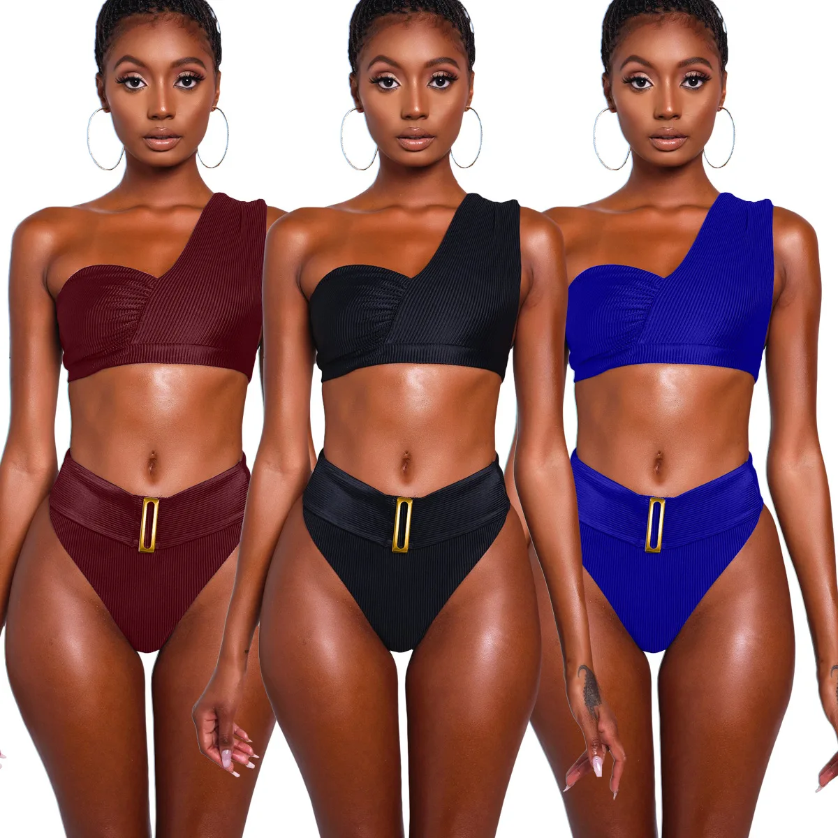 2021 Sexy Women High Waist Swimwear Female Thong Bikini Swimsuit Bathing Suits Swimwear for Women, Black,blue,burgundy
2021 Sexy Women High Waist Swimwear Female Thong Bikini Swimsuit Bathing Suits Swimwear for Women, Black,blue,burgundy