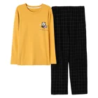 Factory direct sales high quality couple pyjamas fashion nightgown for women cheap unisex adult sleepwear 2 piece set