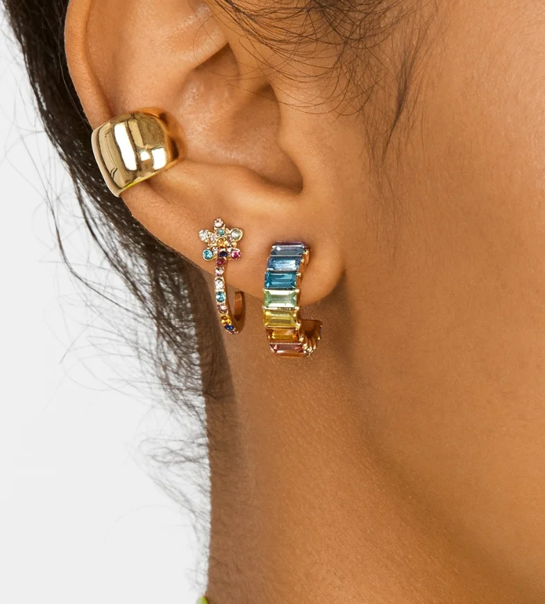 SHIXIN Hot Selling European Ladies Color Rainbow Hoop Earring Colors Crystal Acrylic Earrings 2020 for Women Jewelry, Gold
SHIXIN Hot Selling European Ladies Color Rainbow Hoop Earring Colors Crystal Acrylic Earrings 2020 for Women Jewelry, Gold