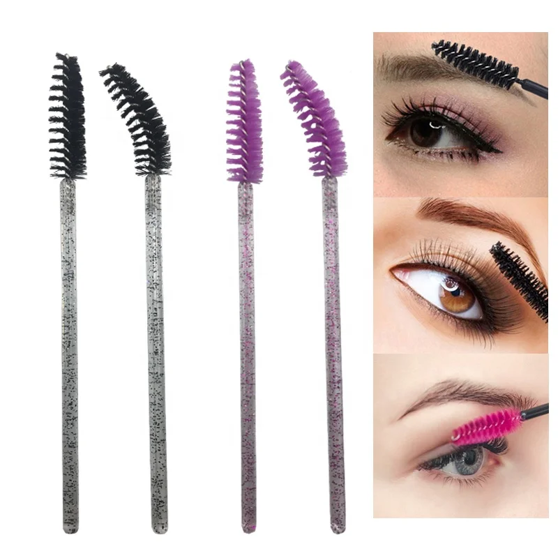 Wholesale Crystal Handle Colorful Eyelash Spoolie Permanent Makeup Disposable Micro Applicator Eyelash Extension Cleaning Brush, Crystal handle+purple brush/black brush
Wholesale Crystal Handle Colorful Eyelash Spoolie Permanent Makeup Disposable Micro Applicator Eyelash Extension Cleaning Brush, Crystal handle+purple brush/black brush