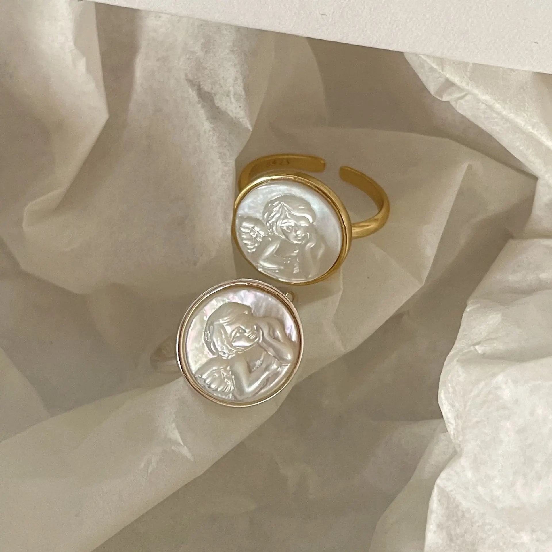 VIANRLA 925 Sterling Silver Ring Shell Angel Picture Ring Dropshipping Fashion Jewelry Rings Personalized Gifts Minimalist Style
VIANRLA 925 Sterling Silver Ring Shell Angel Picture Ring Dropshipping Fashion Jewelry Rings Personalized Gifts Minimalist Style