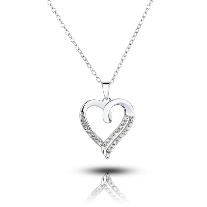 2020 Women Factory Wholesale Heart 925 Sterling Silver Jewelry Fashion Rhodium Necklace
2020 Women Factory Wholesale Heart 925 Sterling Silver Jewelry Fashion Rhodium Necklace