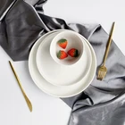 Factory dinner table set china dinner set white porcelain dinner sets ceramic plate round plate