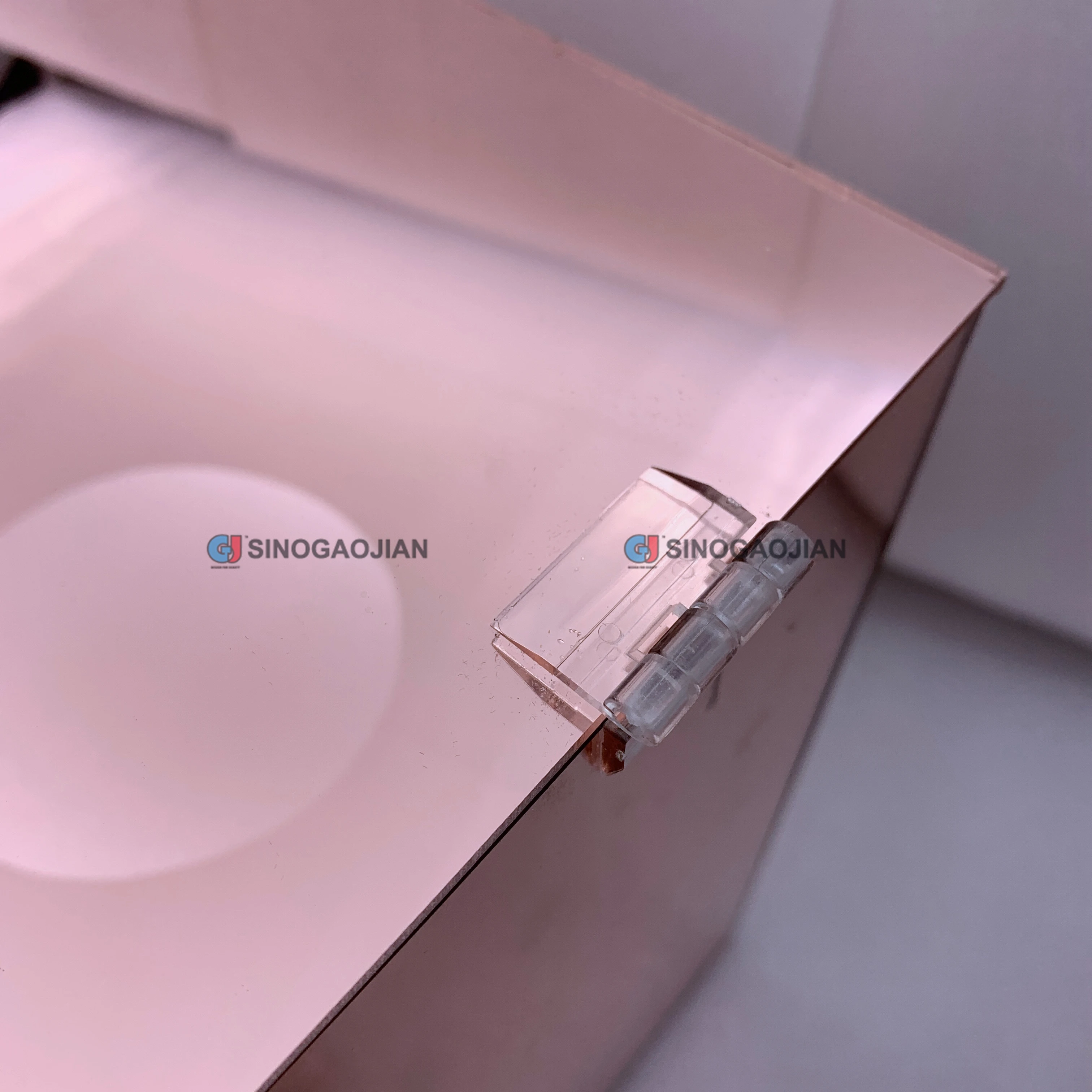 rose gold acrylic charity donation money box silver wedding card