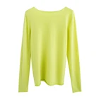Women pure wool knitted fashion pullover new design round neck sweater
