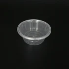 200ml Disposable Transparent Little Round Plastic soup bowl with lid
