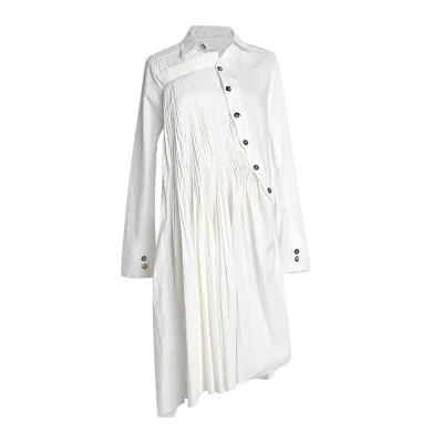 Women Summer Dress 2021 Long Sleeve Pure White Pleated Maxi Shirt Plus Size Dress & Skirts Women Casual Dresses
Women Summer Dress 2021 Long Sleeve Pure White Pleated Maxi Shirt Plus Size Dress & Skirts Women Casual Dresses