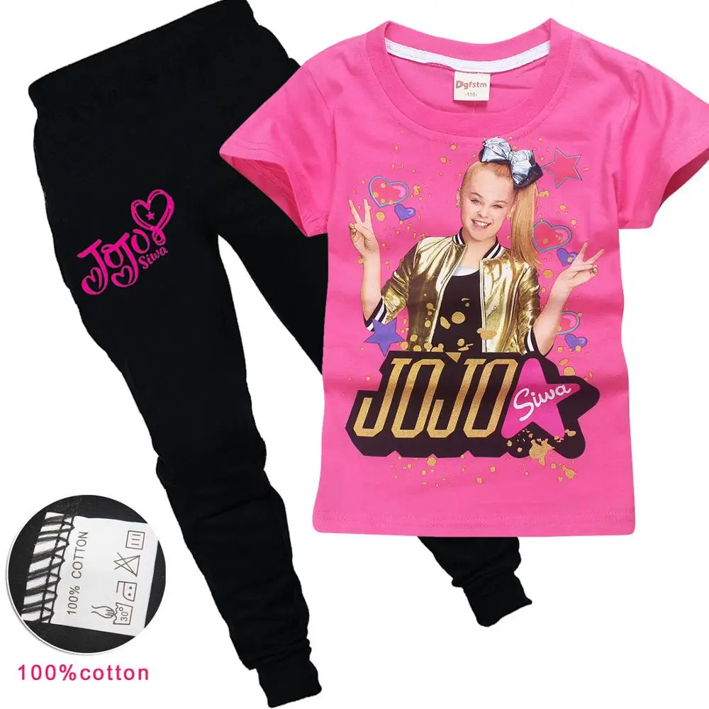 Autumn girl jojo short sleeve t-shirt and loose pants casual suit, Pink, purple, rose red, gray, light blue, black
Autumn girl jojo short sleeve t-shirt and loose pants casual suit, Pink, purple, rose red, gray, light blue, black
