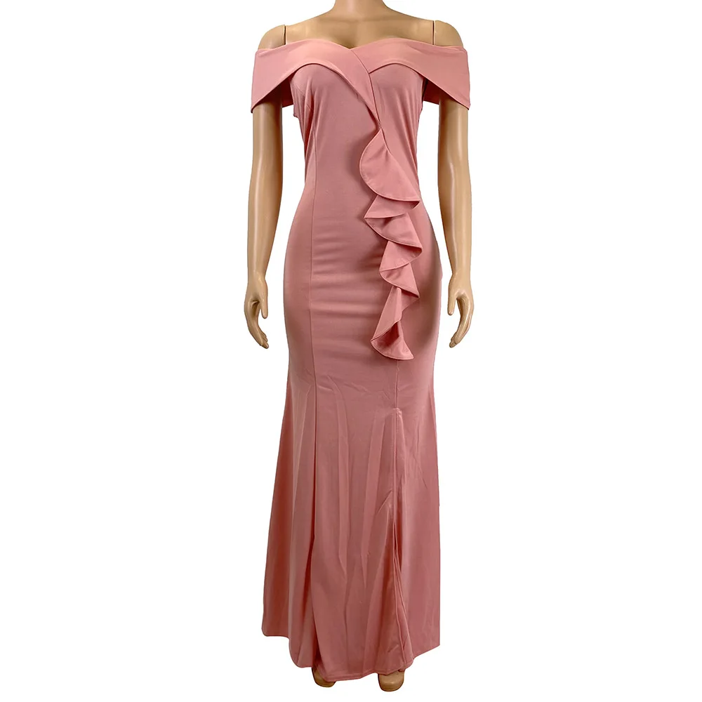 Wholesale Hot Night Summer Club Bodycon dresses Ruffles Elegant Off shoulder Women Evening Dress, Customized color
Wholesale Hot Night Summer Club Bodycon dresses Ruffles Elegant Off shoulder Women Evening Dress, Customized color