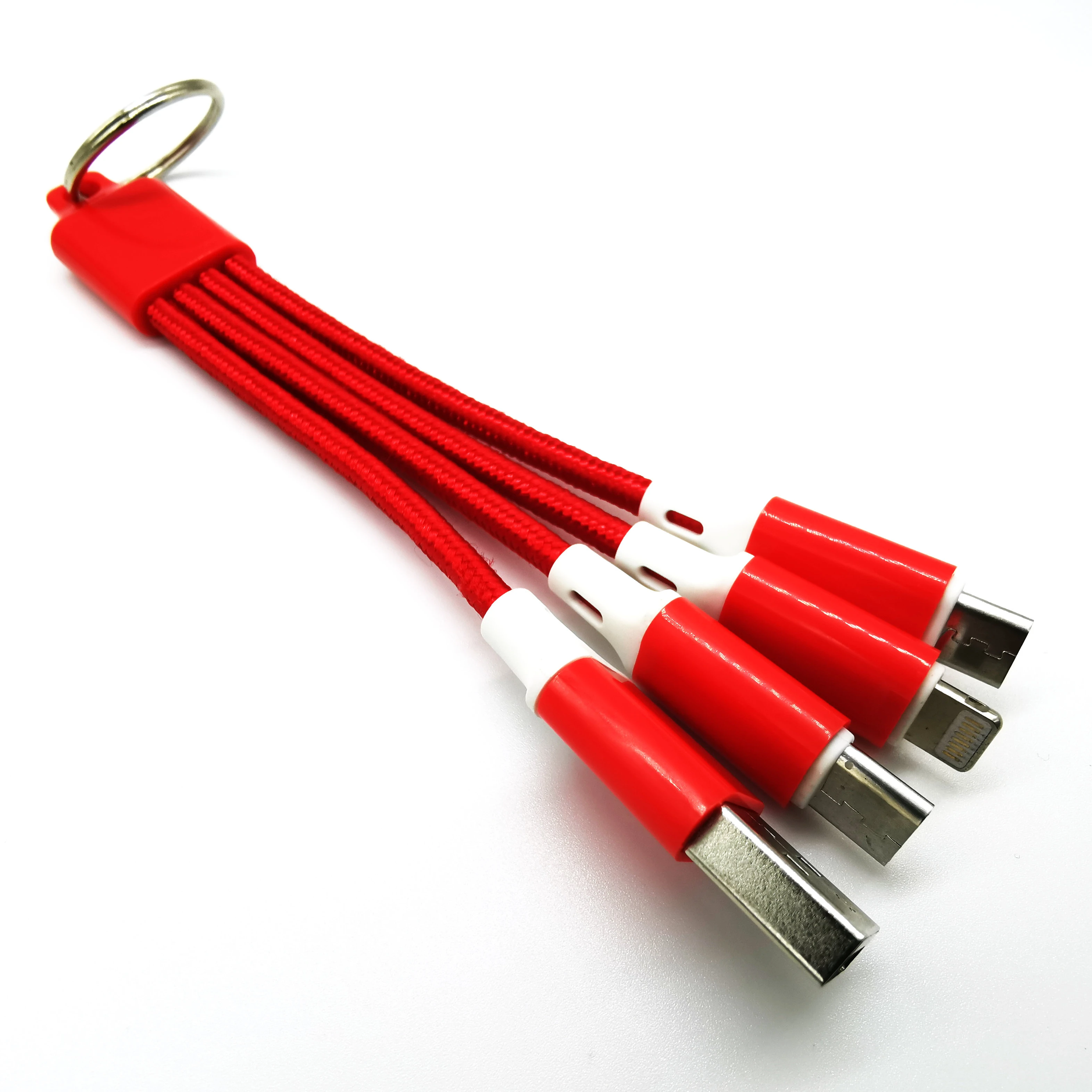 13CM Weave 2A Portable Short Travel Power Bank 8pin micro USB2.0 type c 3 IN 1 USB cable Charger With Keychain
13CM Weave 2A Portable Short Travel Power Bank 8pin micro USB2.0 type c 3 IN 1 USB cable Charger With Keychain