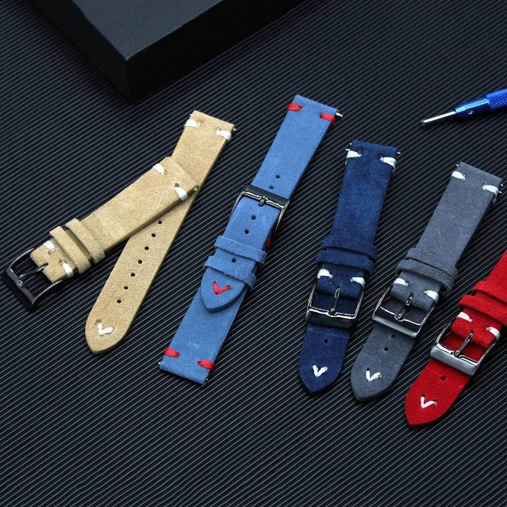 Fast Shipment Brown Handmade Men Quick Release Watchband Wrist Band 18mm 20mm 22mm Suede Leather Watch Band Straps
Fast Shipment Brown Handmade Men Quick Release Watchband Wrist Band 18mm 20mm 22mm Suede Leather Watch Band Straps