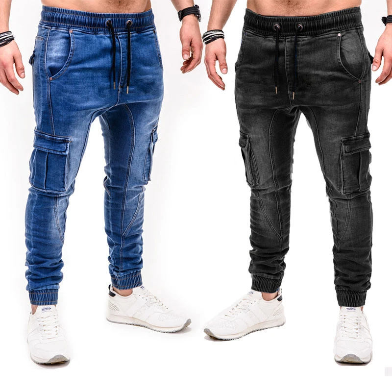 Liluo Men High Quality Stretch Elastic Waist Drawstring Multi-Pockets Sports Hip-Hop Denim Male Casual Jogging Cargo Pants, Customized color
Liluo Men High Quality Stretch Elastic Waist Drawstring Multi-Pockets Sports Hip-Hop Denim Male Casual Jogging Cargo Pants, Customized color