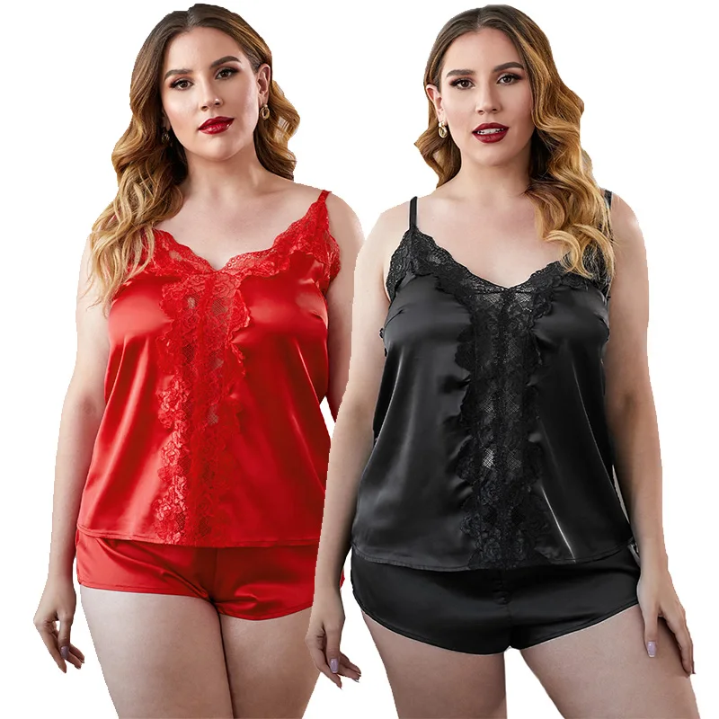 Wholesale Satin Cami Shorts Pajama Set Womens Plus Size Sleeveless Loungewear Sets
Wholesale Satin Cami Shorts Pajama Set Womens Plus Size Sleeveless Loungewear Sets