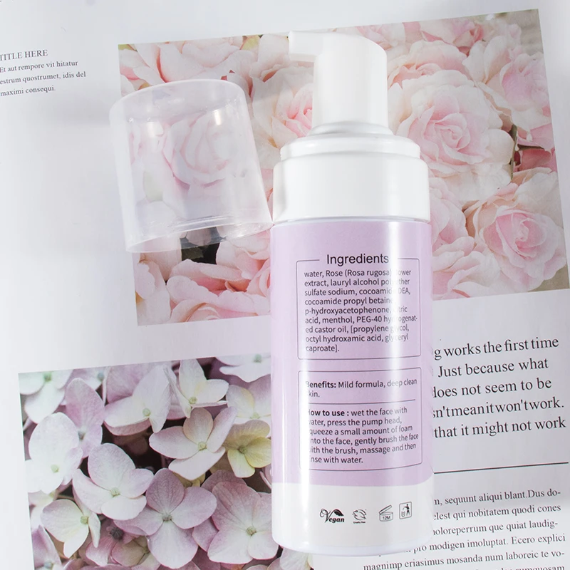 OEM Facial Foam Cleanser Organic Oil Control Deep Cleansing Rose Face Foam Cleanser Mousse, White
OEM Facial Foam Cleanser Organic Oil Control Deep Cleansing Rose Face Foam Cleanser Mousse, White
