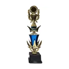 Europe Sport Black Base Gold Plating Plastic ABS Trophy