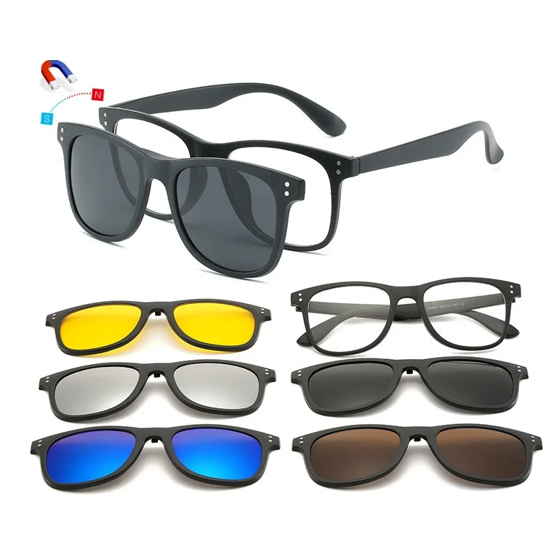 UNOC PC Polarized Sun Glasses Mirror Night Vision Glasses 5 in 1 Magnetic Clip on Sunglasses for Men Clip en Gafas de Sol, 5 colors
UNOC PC Polarized Sun Glasses Mirror Night Vision Glasses 5 in 1 Magnetic Clip on Sunglasses for Men Clip en Gafas de Sol, 5 colors