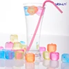 Reusable cube shaped plastic ice cubes