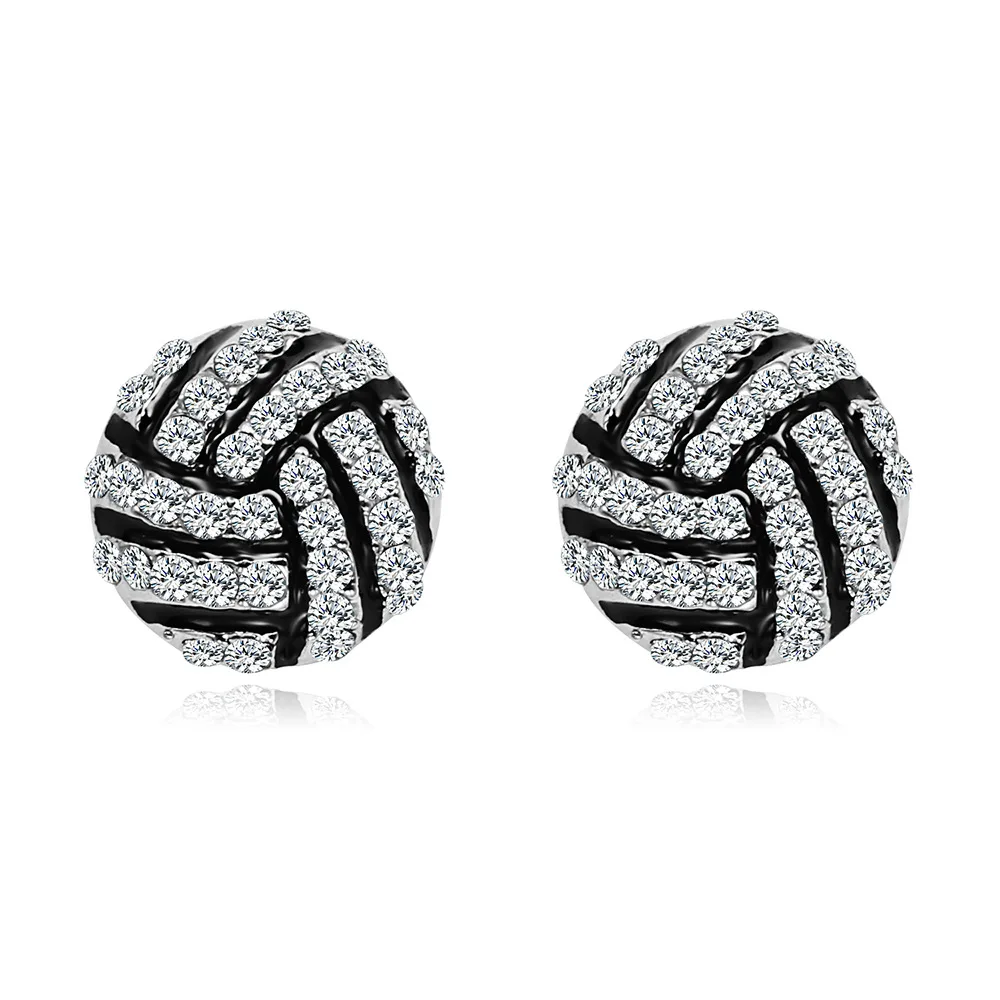 Ladies Trendy Fashion Enamelled Jewelry Women Zinc Alloy Sports Volleyball Stud Earrings
Ladies Trendy Fashion Enamelled Jewelry Women Zinc Alloy Sports Volleyball Stud Earrings