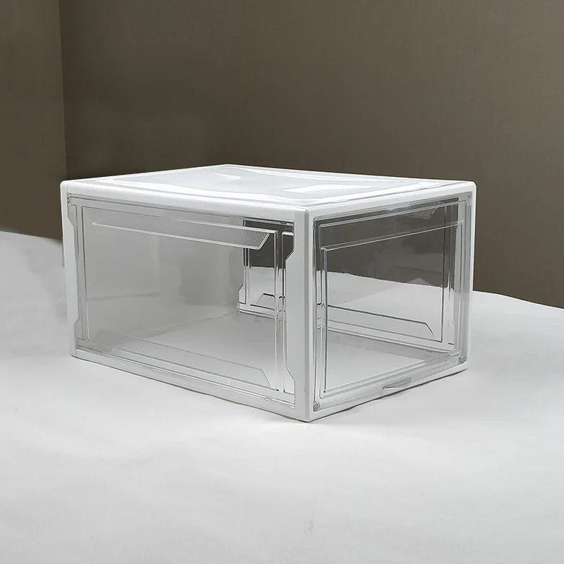 top pp grade large stackable large drop front shoe box black clear white color, Blue,beige,pink
top pp grade large stackable large drop front shoe box black clear white color, Blue,beige,pink