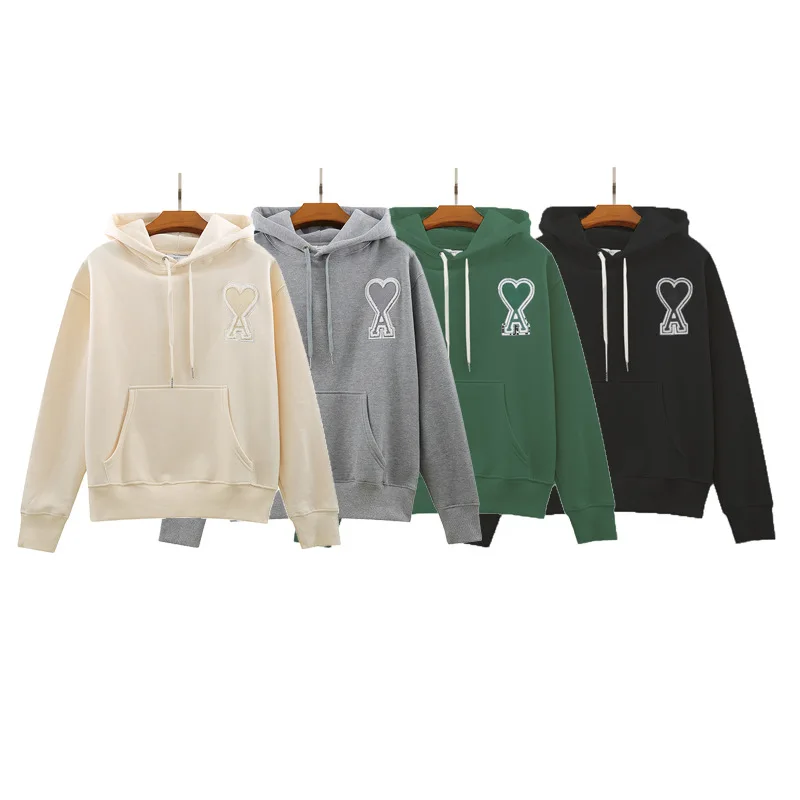 IHJ5616 Fall/winter new heart embroidery oversized plain pullover hoodies unisex black hoodie, Customized color
IHJ5616 Fall/winter new heart embroidery oversized plain pullover hoodies unisex black hoodie, Customized color