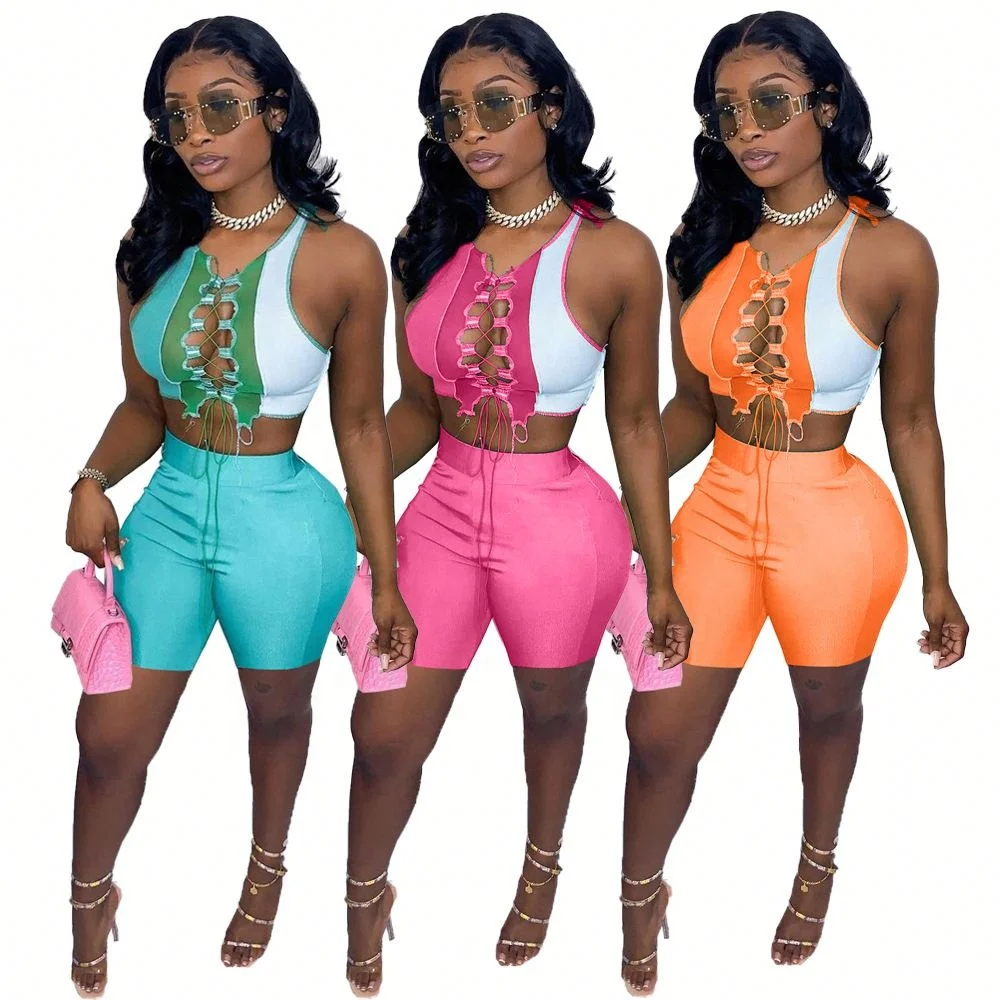 2021 Women's Sexy Two Piece Pant Set Clothing Lace Up Jumpsuits Outfits 2 Trousers Biker Short Sets
2021 Women's Sexy Two Piece Pant Set Clothing Lace Up Jumpsuits Outfits 2 Trousers Biker Short Sets
