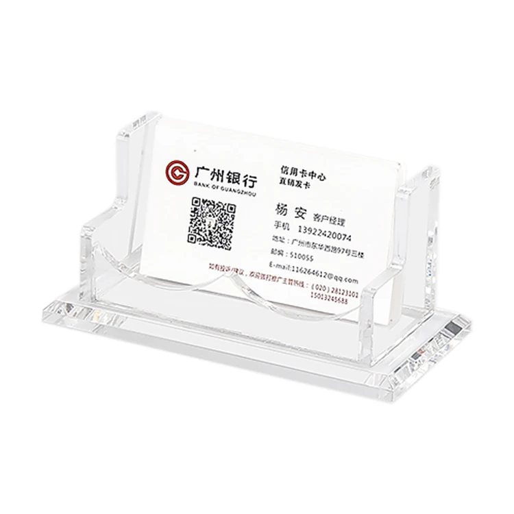 Acrylic business Card holder 2021 New Clear Desk Shelf Box storage Exhibit Stand Plastic Transparent Desktop Card Holder 
Acrylic business Card holder 2021 New Clear Desk Shelf Box storage Exhibit Stand Plastic Transparent Desktop Card Holder