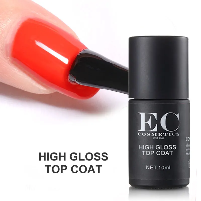 EC cosmetics wholesale uv led polish gel base and top coat no cleanse cover clear high gross metallic matte non wipe top coat
EC cosmetics wholesale uv led polish gel base and top coat no cleanse cover clear high gross metallic matte non wipe top coat