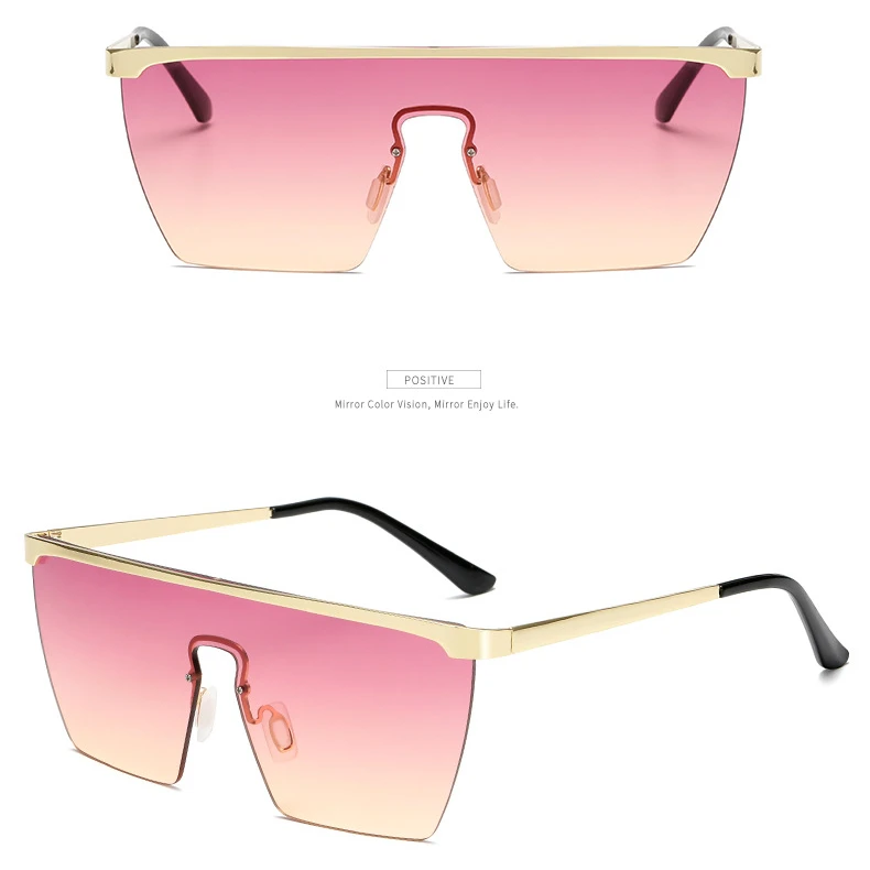 Good Quality 2021 UV400 Oversized Ocean Lens Shades Rimless Custom Women Colored Metal Sunglasses, Grey double;grey;double brown;green;pink/yellow
Good Quality 2021 UV400 Oversized Ocean Lens Shades Rimless Custom Women Colored Metal Sunglasses, Grey double;grey;double brown;green;pink/yellow