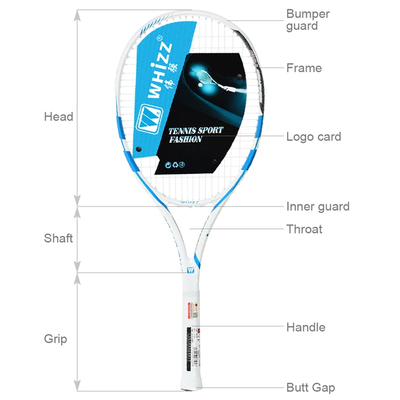 Whizz model GT700 full carbon fiber/graphite 27inch tennis racket, White,pink,black,red,blue
Whizz model GT700 full carbon fiber/graphite 27inch tennis racket, White,pink,black,red,blue
