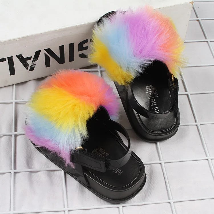 Trendy wholesale fluffy furry children's sandals raccoon kids fur slides toddler slippers shoes, Light brown, dark brown, white pink purple
Trendy wholesale fluffy furry children's sandals raccoon kids fur slides toddler slippers shoes, Light brown, dark brown, white pink purple